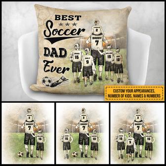 Best Dad Ever Personalized Pillow - Gift for Soccer Dad - Thegiftio UK