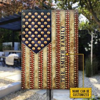 Stars & Stripes Baseball Custom Metal Sign - Gift for Family - Thegiftio UK