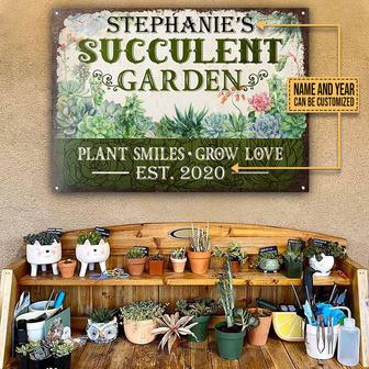 Grow Love Personalized Metal Sign - Gift for Gardeners - Thegiftio UK