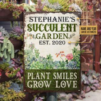 Grow Love Personalized Metal Sign - Gift for Gardeners - Thegiftio UK