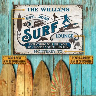 Personalized Surfing Choose Fun Metal Sign - Surfer Gift - Thegiftio UK