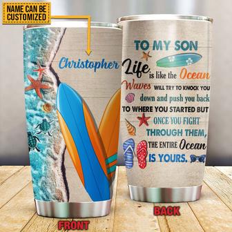 Personalized Surfing Life Custom Tumbler - Gift for Surfers - Thegiftio UK