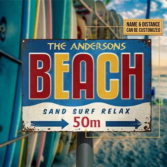 Personalized Surfing Sand Surf Metal Sign - Gift for Surfers - Thegiftio UK