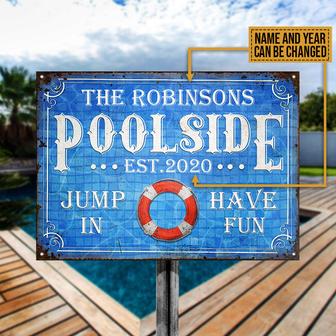 Jump In Personalized Metal Sign - Gift for Pool Lovers - Thegiftio UK