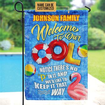 Personalized Swimming Pool No P Flag - Custom Pool Decor - Thegiftio UK