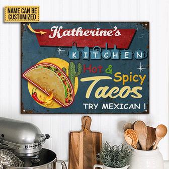 Personalized Tacos Hot And Spicy Custom Metal Sign - Gift - Thegiftio UK