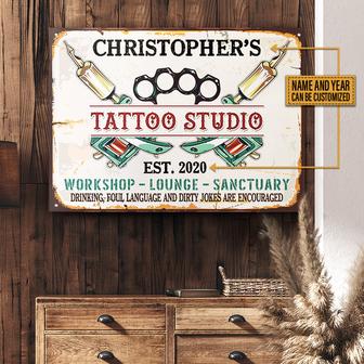 Tattoo Foul Language Custom Metal Sign - Gift for Friends - Thegiftio UK
