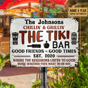 Personalized Tiki Bar Custom Metal Sign - Gift for Friends - Thegiftio UK