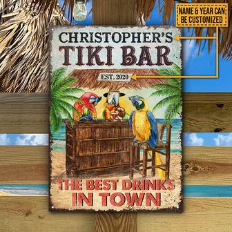 Personalized Tiki Bar Best Drinks Custom Metal Sign - Gift - Thegiftio UK