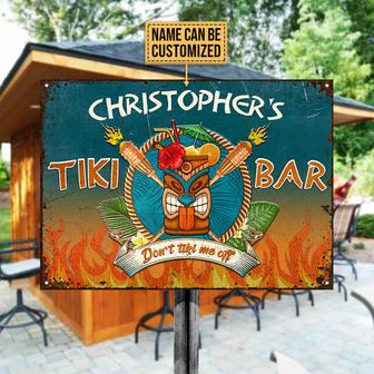 Don't Tiki Me Off Personalized Metal Sign - Bar Gift - Thegiftio UK