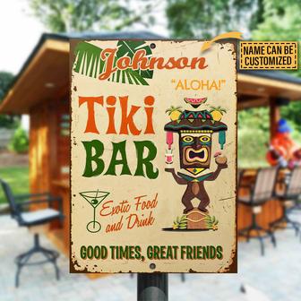 Personalized Tiki Bar Good Friends Custom Metal Sign - Gift - Thegiftio UK