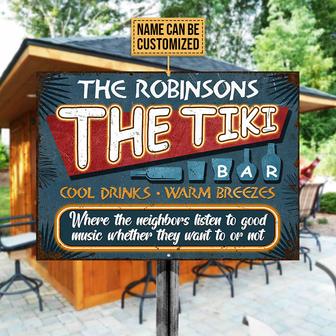 Personalized Tiki Bar Good Music Custom Metal Sign - Gift - Thegiftio UK
