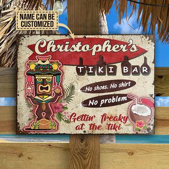 Tiki Bar Happy Hour Custom Metal Sign - Gift for Friends - Thegiftio UK