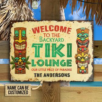 Tiki Lounge Paradise Custom Metal Sign - Gift for Friends - Thegiftio UK