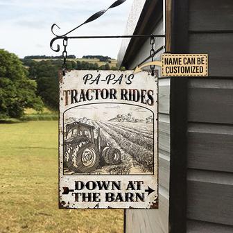 Personalized Tractor Down At The Barn Metal Sign - Thegiftio UK