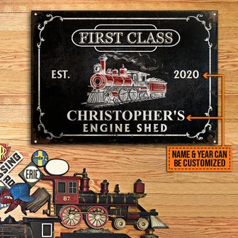 Train Engine Shed Custom Metal Sign - Gift for Train Lovers - Thegiftio UK