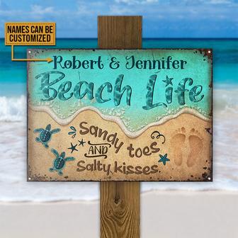 Turtle Beach Life Sandy Toes Custom Metal Sign - Thegiftio UK