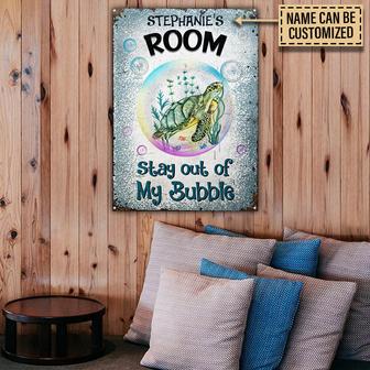 Personalized Turtle Stay Out Custom Metal Sign - Thegiftio UK