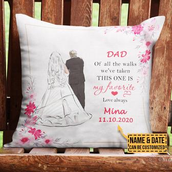 My Walk With Dad Personalized Pillow - Wedding Gift - Thegiftio UK