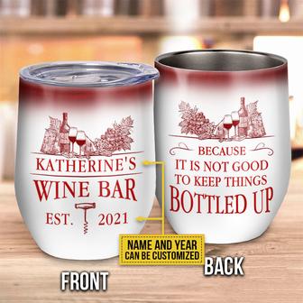 Bottled Up Personalized Wine Tumbler - Gift for Wine Lovers - Thegiftio UK