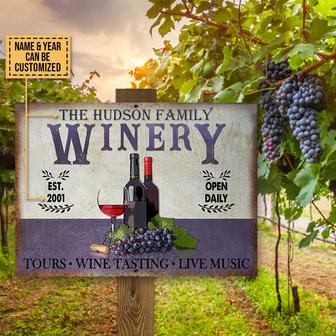 Personalized Wine Winery Custom Metal Sign - Thegiftio UK
