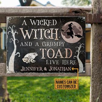 Wicked Witch Live Here Custom Metal Sign - Gift for Couples - Thegiftio UK