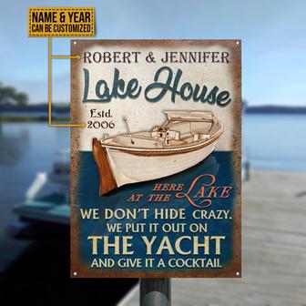 Personalized Yacht Lake House Crazy Custom Metal Sign - Gift - Thegiftio UK