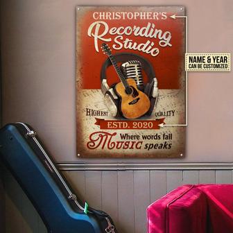 Where Words Fail Personalized Metal Sign - Musician Gift - Thegiftio UK