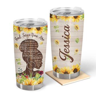 Africa Black Girl God Says You Are Custom Tumbler - Gift - Thegiftio UK