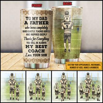 My Best Coach Personalized Tumbler - Gift for Football Dad - Thegiftio UK