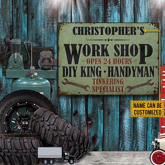 Personalized Auto Garage Handyman Metal Sign - Gift for Him - Thegiftio UK