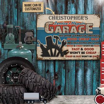 Personalized Auto Garage Service Custom Metal Sign - Gift - Thegiftio UK