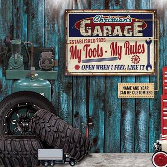My Garage My Tools Custom Metal Sign - Gift for Car Lovers - Thegiftio UK