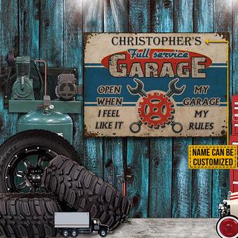 Auto Mechanic Garage Open When Custom Metal Sign - Gift - Thegiftio UK