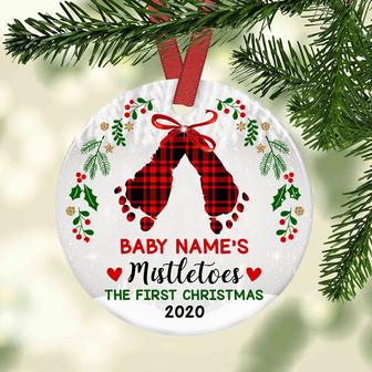Personalized Baby Mistletoes First Christmas Ornament - Thegiftio UK