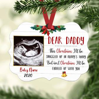 Personalized Baby Ultrasound Dear Dad Benelux Ornament NB125 81O58 - Thegiftio UK
