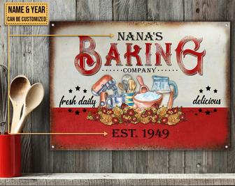 Baking Fresh Daily Personalized Metal Sign - Gift for Bakers - Thegiftio UK