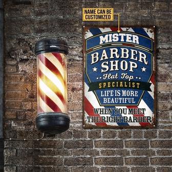 Barber Life Is More Beautiful Custom Metal Sign - Thegiftio UK