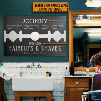 Personalized Barber Shop Metal Sign - Gift for Barbers - Thegiftio UK