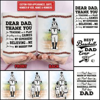Baseball Dad And Child Best Dad Custom Mug - Gift for Dad - Thegiftio UK