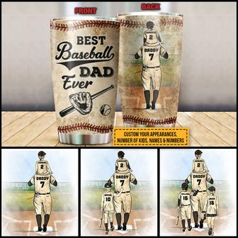 Best Dad Ever Personalized Tumbler - Gift for Baseball Dad - Thegiftio UK