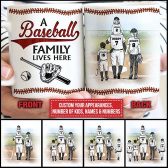 Baseball Family Lives Here Personalized Mug - Family Gift - Thegiftio UK