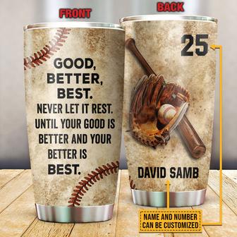 Never Let It Rest Custom Tumbler - Gift for Baseball Fans - Thegiftio UK