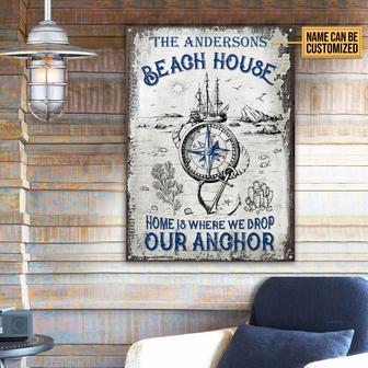 Drop Your Anchor Personalized Metal Sign - Beach Home Gift - Thegiftio UK