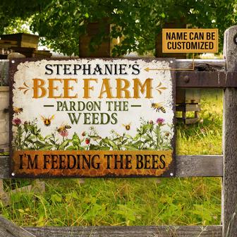 Personalized Bee Farm Custom Metal Sign - Gift for Farmers - Thegiftio UK