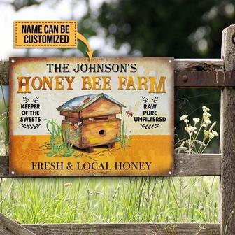 Bee Fresh Local Honey Custom Metal Sign - Gift for Farmers - Thegiftio UK