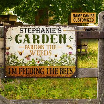 Pardon The Weeds Personalized Metal Sign - Garden Gift - Thegiftio UK