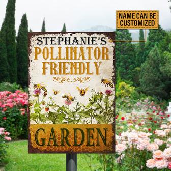 Bee Pollinator Friendly Custom Metal Sign - Garden Gift - Thegiftio UK