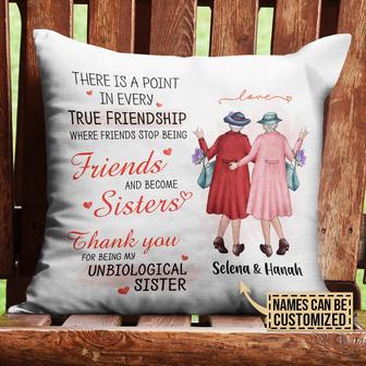 Best Friends Being My Unbiological Sister Custom Pillow - Thegiftio UK