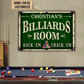 Rack'em Crack'em Personalized Metal Sign - Billiards Gift - Thegiftio UK